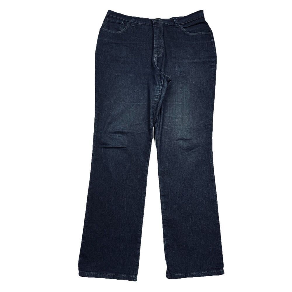 Lee Classic Fit Straight Leg Jeans 14 (34x30) Dark Blue Denim Stretch Womens